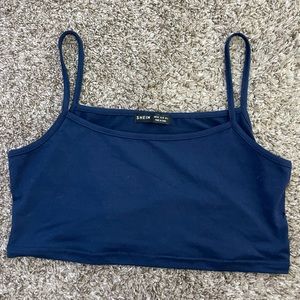 plain blue tank